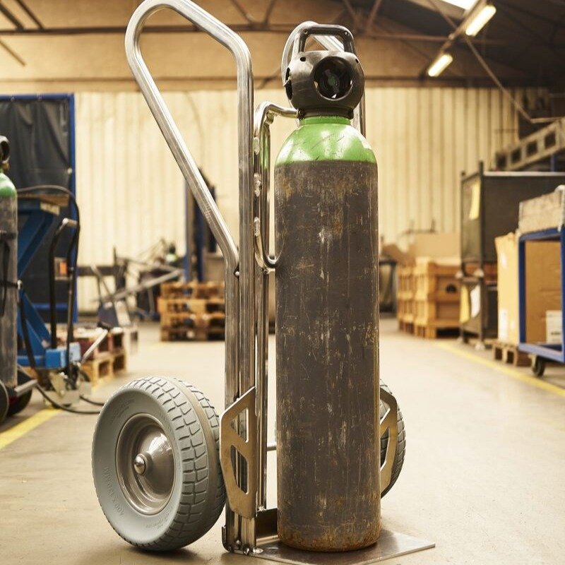 Aluminium Handtruck with Extra Wide Puncture Proof...